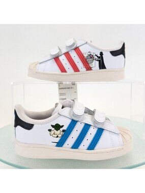adidas Superstar CF I Star Wars Darth Vader & Yoda FZ0646 TODDLER SIZE 8 NEW